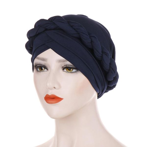 Bonnet/Crâne Casquettes Soins des cheveux pour femmes Jersey islamique Foulard Lait Soie Musulman Hijab Perles Tresse Wrap Stretch Turban Chapeau Chemo Cap Wrap16Bea