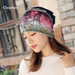 Beanie/Skull Caps Dames Winter Outdoor Warm en koud rijden Baotou Confinement Cap Multifunctionele sjaal hoed Hood Fashion1