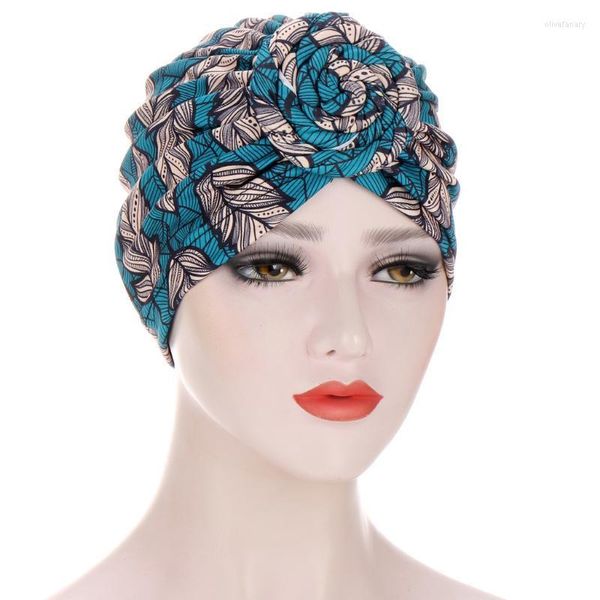 Gorro/gorros de calavera para mujer, turbante con patrón africano, diadema con nudo, gorros de Bandana cálidos a la moda, gorro de quimio para mujer, pañuelos, accesorios para el cabello, sombrero Oliv22