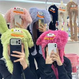 Gorro/caveira tampas y166 meninas chapéu de adaptação y2k Capinho de ouvido peludo para presentes de inverno quente j231130