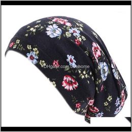 Beanie/Gorros de calavera Gorras Sombreros, Bufandas Guantes Aessories de moda Entrega directa 2021 Mujeres Gorro de dormir con forro de satén Pérdida de cabello Quimio Elástico Ancho B