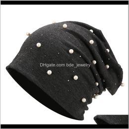 Bonnet/Crâne Chapeaux Casquettes Chapeaux, Foulards Gants Mode Aessorieswomen Automne Bonnet Chapeau Décoration Coton Mélange Wrap Casual Adultes Élastique Taille