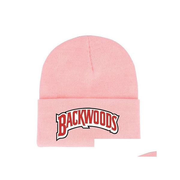 Bonnets Backwoods Bonnet de broderie en plein air garder au chaud chapeaux tricotés casquettes en laine tricot bas casquette hiver automne flexible doux hip pop chapeau Dhqbk