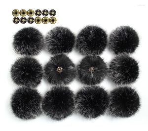 Beanies Beanie/Skull Caps 12PCS/Pack Faux Fur Pompoms for Hats High Density Immitated Real met Buckle Diy Hat Scot22