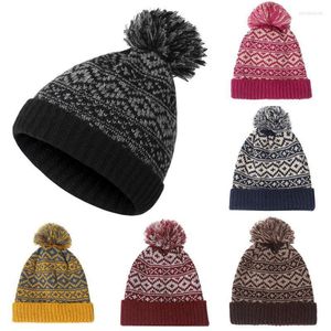 Bonnets Bonnet/Crâne Caps 2023 Câble Tricoté Bobble Chapeau Pom Hommes Femmes Bonnet Chaud Hiver Wooly Cap Ski En Plein Air Unisexe Davi22