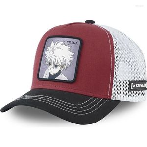 Gorros Beanie/Skull Caps Cartoon Anime Image Mesh Hat Gorra de béisbol transpirable Casual Hip Hop Trucker