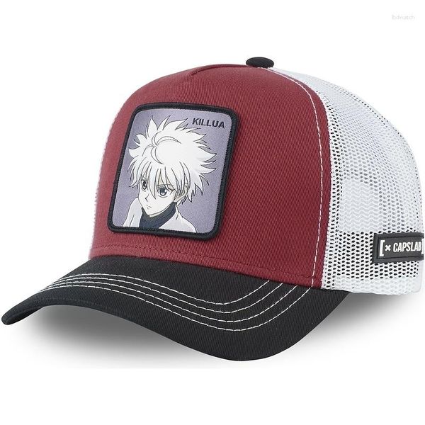 Bonnets Beanie/Skull Caps Cartoon Anime Image Mesh Hat Casquette de baseball respirante Casual Hip Hop Trucker