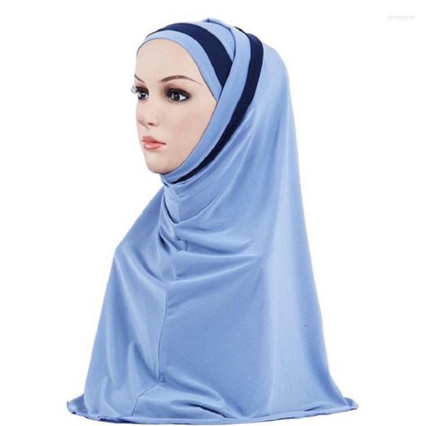 Bonnets Beanie/Crâne Caps CharmGo 2023 Dernières Deux Pièces Musulman Amira Hijab Plaine Pull Sur Écharpe Islamique Head Wrap Bandeau Underscarf Chapeaux