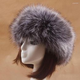 Beanies Beanie/Skull Caps Colors Faux Fur Headband Dames Winterhoeden Warm Bomber Fluffy Russisch Earmuff Girl Outdoor Ski Snow Ear