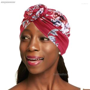 Beanies Beanie/Skull Caps Fashion Women Twist Gevlooide Knoop Cap Turban Ladies Hair Loss Chemo Hats Headwrap Bandanas African Headwear Davi22