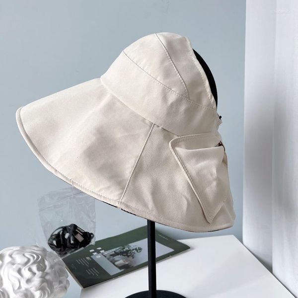 Bonnets Bonnet/Crâne Casquettes Style Japonais À Moitié Vide Haut Arc Pêcheur Chapeau Femmes D'été Soleil Tissu Oliv22