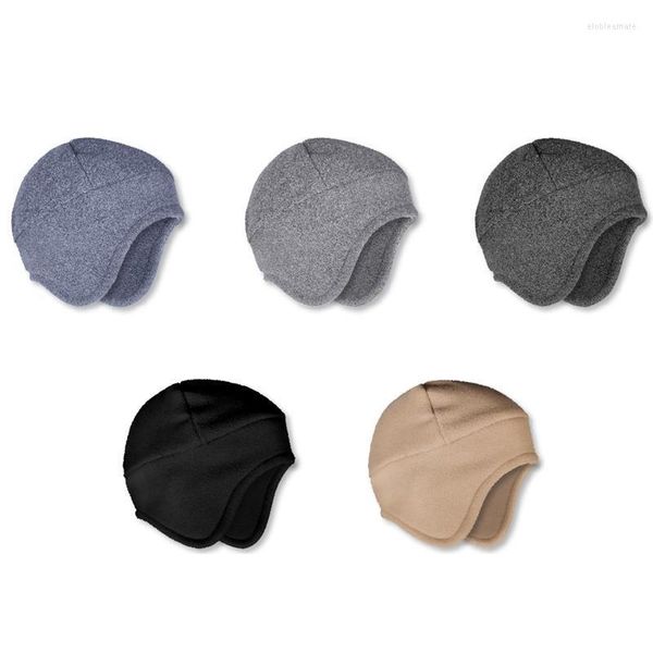 Gorros Beanie/Skull Caps Hombres Mujeres Invierno Cálido Sombrero Suave Polar Fleece Thermal Skull Cap Beanie con cubiertas para las orejas Daily Dad GiftBeanie/Skull