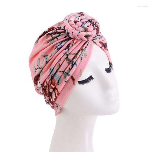 Bonnets Bonnet/Crâne Casquettes Femmes Mode Musulman Sommeil Chapeau Africain Imprimer Stretch Bandana Tête Wrap Longue Écharpe Cheveux Accessoires Creative Fleur