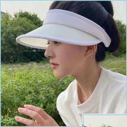 Bonnets Bonnets Zhao Lusi Star Même chapeau de protection solaire Femme Visière Casquette Été Peaked Sports Drop Livraison Extérieur Athlétique Extérieur Dhoxn