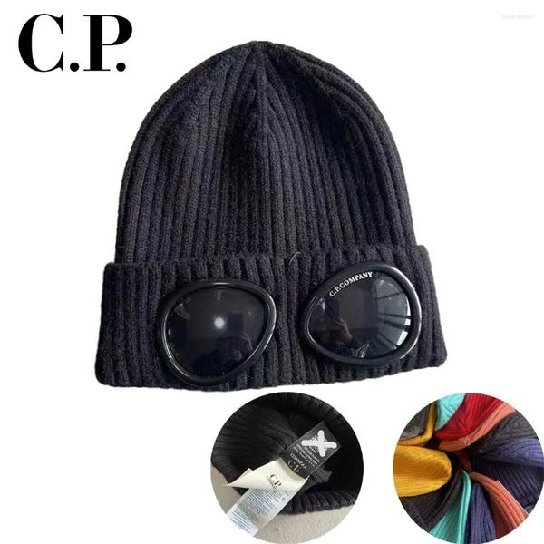 Bons de bonnet Bonnet CP Site officiel 1: 1 Chapeau tricoté de haute qualité Extra Fine Merino Wool Goggle Boneie