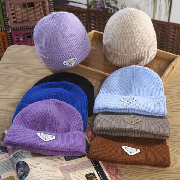 Gorros Diseñador Gorro Bonnet Invierno para hombre Gorros Gorros Unisex Punto Acanalado Ocio Calentador Lana Hombres Mujeres Gorro con puños Gorro de pescador Gorros con estilo Gorro ajustado