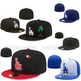 2024 Summer Baseball Dodgers Chapeaux de taille ajustés les chapeaux Snapback pour hommes Sports Casual Hiphop Outdoor Full Fermed Fitted Caps