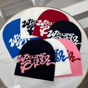 Gorros Kpop Jersey Hombres Mujeres Tejer Sombreros Otoño Invierno Ins Moda Lana Harajuku Versátil Cálido