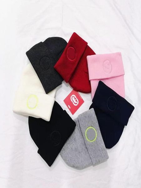 Gorros senhoras de malha homens e mulheres moda para o inverno adulto quente chapéu tecer gorro chapéu 7 cores8740091