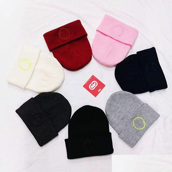 Gorros Ll Señoras Invierno Sombrero de punto Cálido Revelación Beanie Sombreros de moda Cómoda gorra deportiva con logotipo bordado Drop Delivery Ou Dhubp