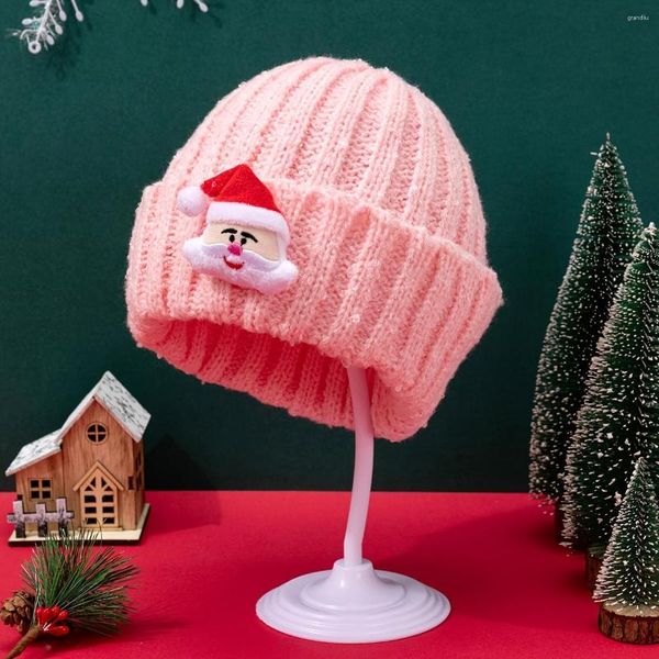 Bonnets Père Noël Bonnet Bonnet Hiver Chaud Tricoté Solide Couleur Laine Doux Cadeaux De Noël Pour Elle