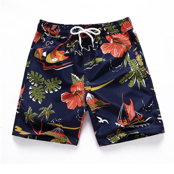 Beanies Shorts Niños para niños Swimming Summer Rápido Ropa de baño seco para adolescentes Boyts estampados de la playa Años de niños