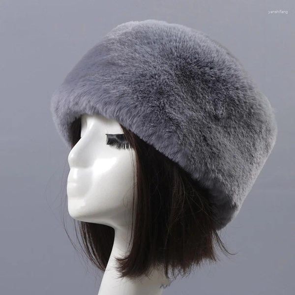 Bonnets d'hiver pour femmes, épais et chaud, en fausse fourrure russe, chapeau de Ski en plein air, casquette de mongolie, accessoires pour vêtements