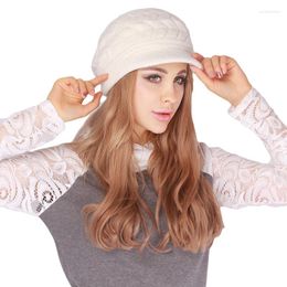 Bonnets femmes chapeau luxe tricoté chapeaux femme doux haute élastique chaud casquettes couvre-chef fille casquette couleur unie 2023 hiver