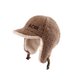 Beanieskull Caps Autumn Winter Cashmere Hat voor dames Russische heren Koreaans casual verdikte warme oorklap zachte pilootkap 221105