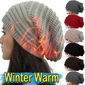 BeanieSkull Caps Baggy Slouchy Dames Winter Warm Gebreide Mutsen Hoed Klassieke Skullies Doorwaadbare Wollen Cap Oorwarmer Motorkap Baretten 231027