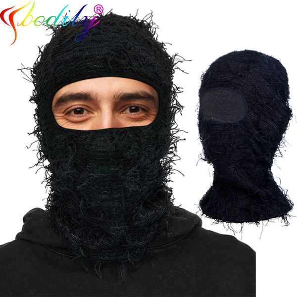 BeanieSkull Caps Balaclava Distressed Tricoté Masque de ski intégral Shiesty Mask Camouflage Balaclava Knit Fuzzy Balaclava Ski Balaclava 230518