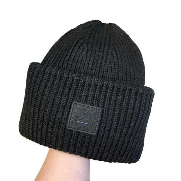 BeanieSkull Caps BeanieSkull Caps Gorro de diseño sombrero de invierno para hombre mujer gorro de diseñador cuadrado cara sonriente sombrero de punto de lana versión alta jersey de lana para mujer