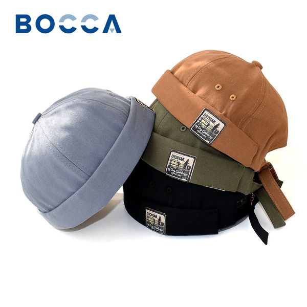 BeanieSkull Caps Bocca Docker Cap sans visière rétro Skullcap couleur unie réglable hommes femmes unisexe chapeau Street Punk mode 230829