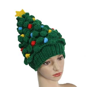 BeanieSkull Caps BomHCS Chapeau de Noël Arbre Étoile Bonnet Tricot Noeud Cap Chaud Bonnet Tricoté Créatif Drôle Bonnet Enfants Adultes Noël Tricoté Chapeau D'hiver 231205