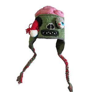 BeanieSkull Caps BomHCS Zombie Eyes Bonnets tricotés Party Halloween Costume Accessoire Cadeau Chapeau S pour enfants 48-50 cm L pour adulte 53-61 cm 231013