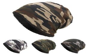 BeanieSkull Caps Camouflage unisexe chaud hiver coton Ski Beanie chapeaux pour hommes femmes Camo chapeau Fashion2041198