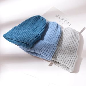 BeanieSkull Caps Bonbons Couleur Bonnet Chapeau Pour Femmes Hiver Tricoté Imitation Cachemire Skullies Chaud Doux Bonnet Casquette Femme Chapeaux Fille Gorros 231027