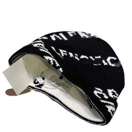 BeanieSkull Caps Diseñador balencaigaities Beanie Nuevo sombrero de punto Moda Carta Cap Popular Cálido A prueba de viento Estiramiento Gorros de alta calidad 6VVG