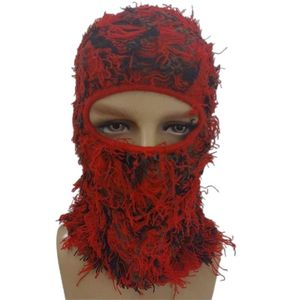 BeanieSkull Caps Designer Masque de ski Storm tricoté en détresse Camo Balaclava Masque de ski personnalisé Grassy Balaclava 230301253A