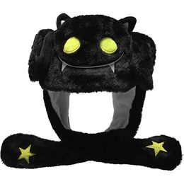 BeanieSkull Caps Ear Moving Jumping Hat Funny Plush Ghost Unisex Earflaps Orejas movibles Cosplay Fiesta de Halloween para niños Niños Niñas 220921