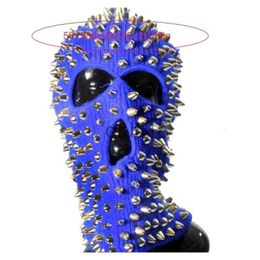 BeanieSkull Caps Mode Gezichtsmaskers Halsbeenkap Mannen Vrouwen Nieuwigheid Grappig Gebreid Bivakmuts Halloween Cap Shiesty Masker Klinknagel Muts Spiked Balaclava Hoed voor Volwassenen 23071