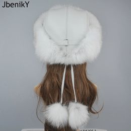 BeanieSkull Caps Mode Style De Luxe Hiver Russe Naturel Réel Fourrure Chapeau 2023 Femmes Chaud Bonne Qualité 100 Véritable Cap 231120