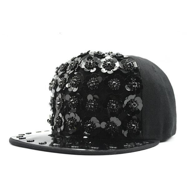 BeanieSkull Caps Hip Hop Dance Show Femmes Casquette de Baseball Cool Discothèque Fille Nail Flower Glisten Nightbar Femme 230608