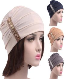 Beanieskull Caps Jaycosin hoed vrouwelijk haar vrouwen balaclava kanker chemo beanie sjaal sjaal tulband hoofd wrap cap item mei45417711