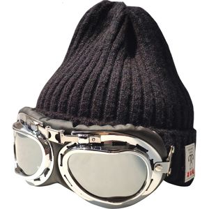 Beanieskull Caps gebreide beanie hoed met bril retro mannelijke wollen vrouwelijk wintermerk buiten warme ski 221125