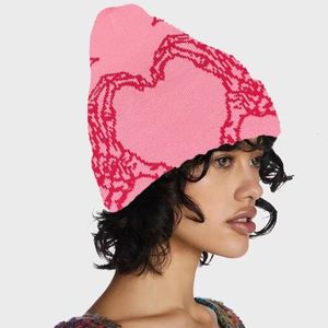 BeanieSkull Caps Knitted Jacquard Gothic Pattern Hat Estudiantes Ciclismo al aire libre Esquí Lovely Cold Winter Keep Warm para pareja 230821