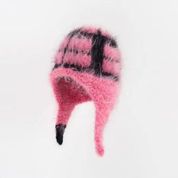 BeanieSkull Caps Gebreid nertsenhaar Wintermutsen Muts met oorkleppen hoed Russische Winter caps bont capuchon hoed wol Dames Bomber Hoeden warme Mutsen pet 230306