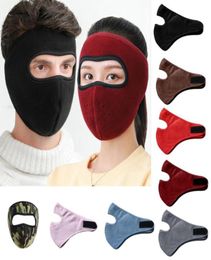 Backeskull Caps hommes femmes Masque chaud masque chaud hiver tarticophones oreillettes de ski de ski à moitié visage à l'épreuve du vent.