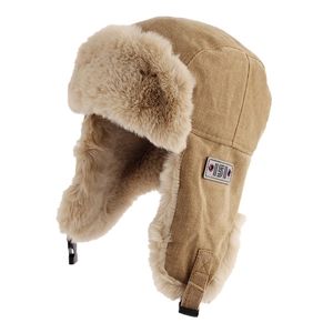 Beanieskull Caps Pilot Winter Hat Outdoor Russische dames mode -etikettering heren Warm Bomber Trapper Ushanka 221105