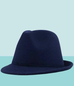 Beanieskull Caps Simple White Wool Filt Hat Cowboy Jazz Cap Trend Trilby Fedoras Hat Panama Capeau Band For Men Women 5658C3928932